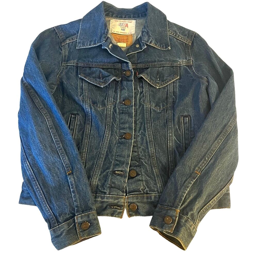 Rare Vintage 1984 Olympic USA Team Levi's Denim Jacket 76001-0214 Unisex sz M